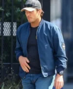 The Terminal List Chris Pratt Blue Bomber Jacket