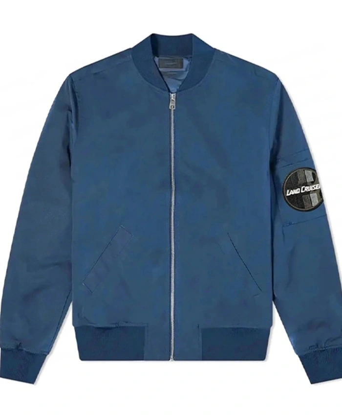The Terminal List Chris Pratt Blue Bomber Jacket The Terminal List Chris Pratt Blue Bomber Jacket