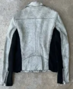 The Today Show Daryn Carp Metallic Silver Leather Jacket