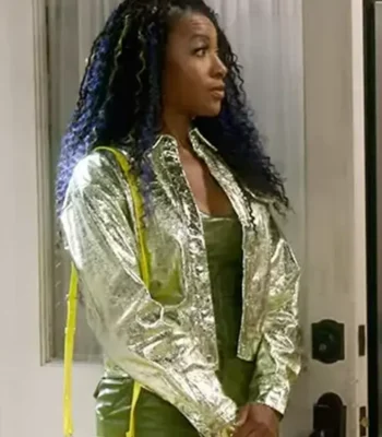 The Upshaws Tasha Metallic Leather Jacket