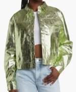 The Upshaws Tasha Metallic Leather Jacket