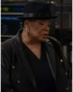 The Upshaws s04 Marsha Warfield Black Leather Crop Blazer
