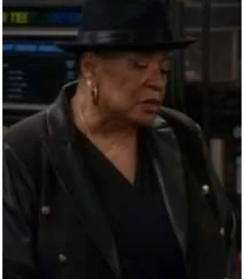The Upshaws s04 Marsha Warfield Black Leather Crop Blazer
