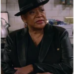 The Upshaws s04 Marsha Warfield Black Leather Crop Blazer
