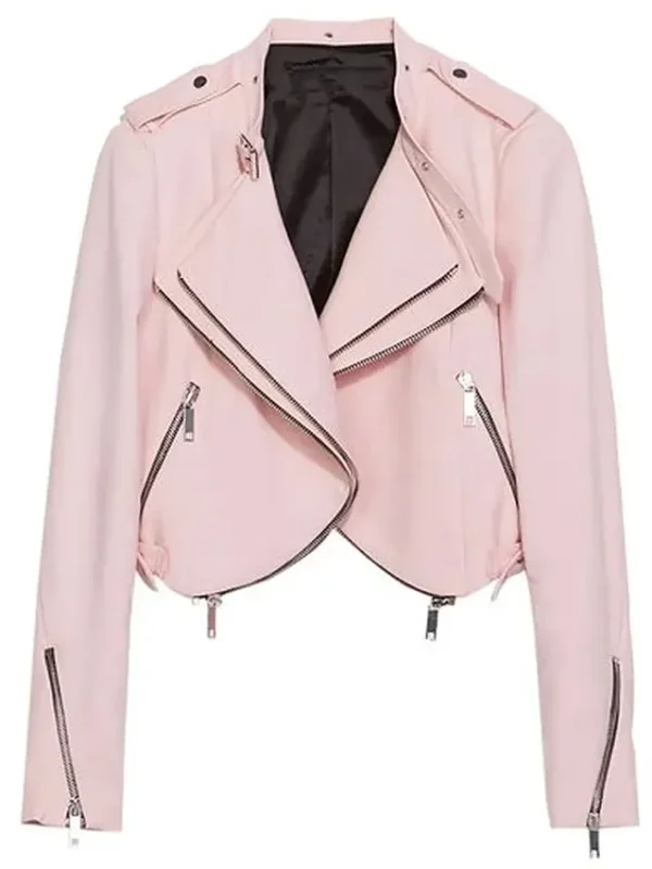 The Vampire Diaries S07 Teressa Liane Biker Leather Jacket
