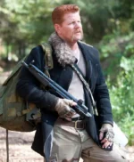 The Walking Dead Abraham Ford Black Fur Collar Jacket
