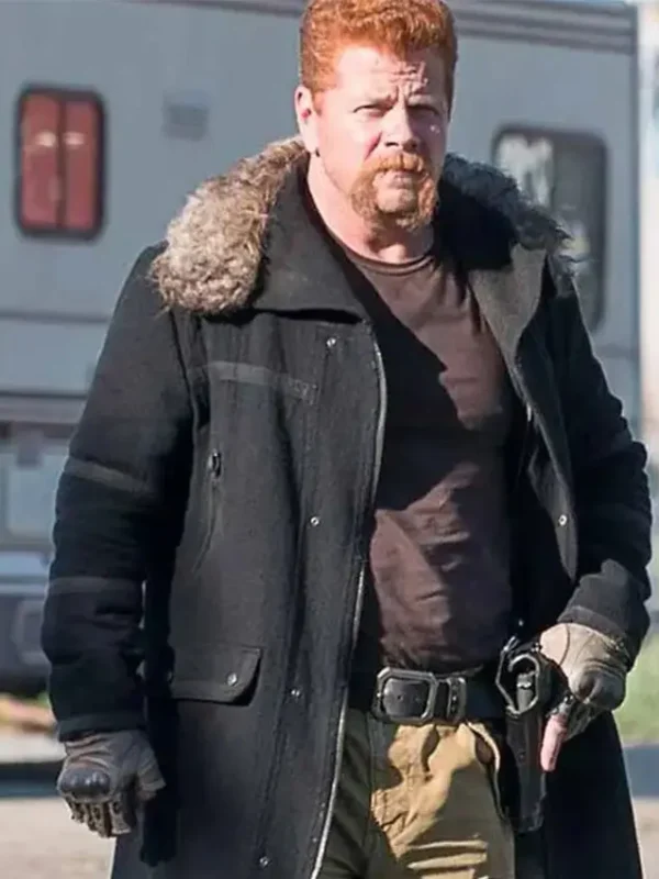 The Walking Dead Abraham Ford Black Fur Collar Jacket