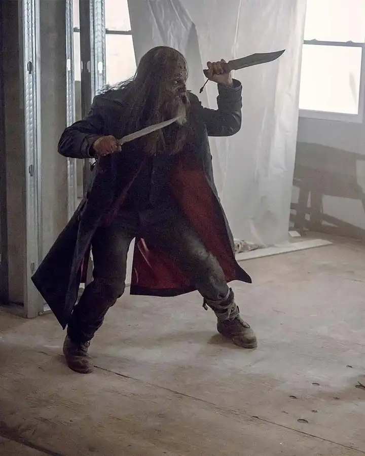The Walking Dead Beta Leather Long Coat The Walking Dead Beta Leather Long Coat
