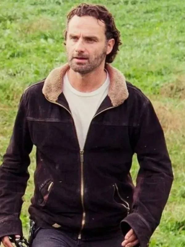 The Walking Dead S05 Rick Grimes Fur Collar Jacket