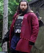 The Walking Dead S09 Jerry Quilted Maroon Coat