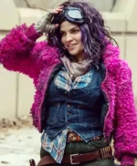 The Walking Dead S10 Juanita Princess Sanchez Pink Cropped Fur Jacket