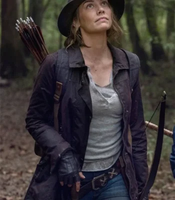 The Walking Dead S10 Lauren Cohan Brown Jacket