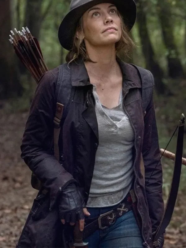 The Walking Dead S10 Lauren Cohan Brown Jacket