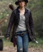 The Walking Dead S10 Lauren Cohan Brown Jacket