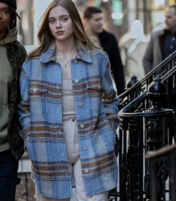 The Watcher Ellie Brannock Plaid Coat