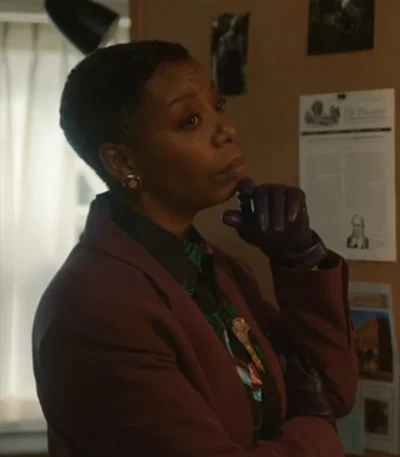 The Watcher Theodora Birch Maroon Coat