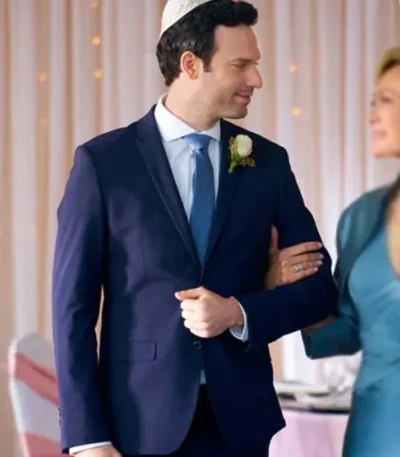 The Wedding Contract Jake Epstein Navy Blue Blazer