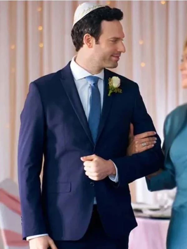 The Wedding Contract Jake Epstein Navy Blue Blazer