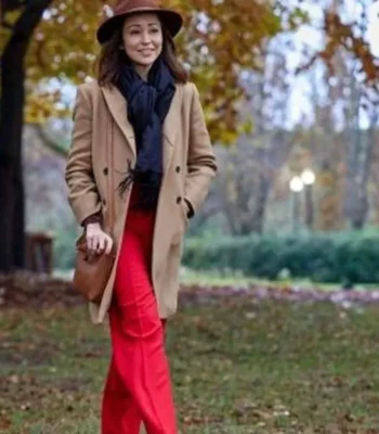 The Wedding Veil Inspiration 2023 Autumn Reeser Brown Coat