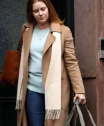 The Woman In The Window Anna Fox Brown Wool Trench Coat