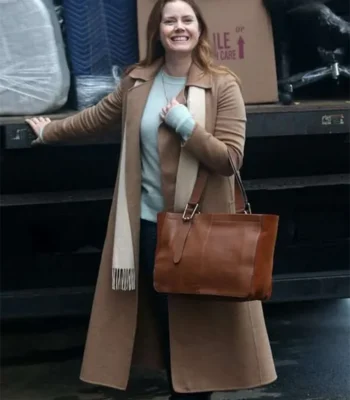 The Woman In The Window Anna Fox Brown Wool Trench Coat