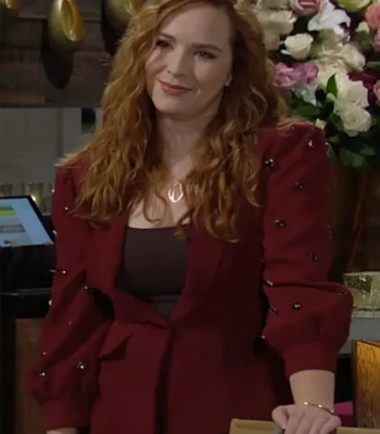 The Young and The Restless Mariah Copeland Maroon Blazer Jacket