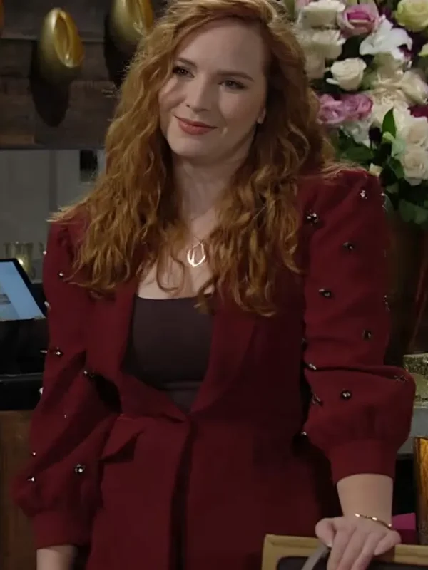 The Young and The Restless Mariah Copeland Maroon Blazer Jacket