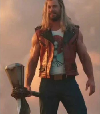 Thor Love and Thunder Chris Hemsworth Quilted Biker Vest