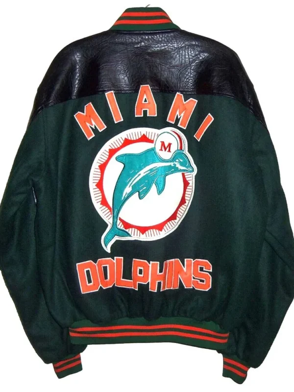Throwback Miami Dolphins 90s Varsity Jacket