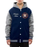 Throwback Prep Houston Astros Navy Hoodie Jacket