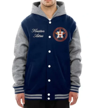 Throwback Prep Houston Astros Navy Hoodie Jacket