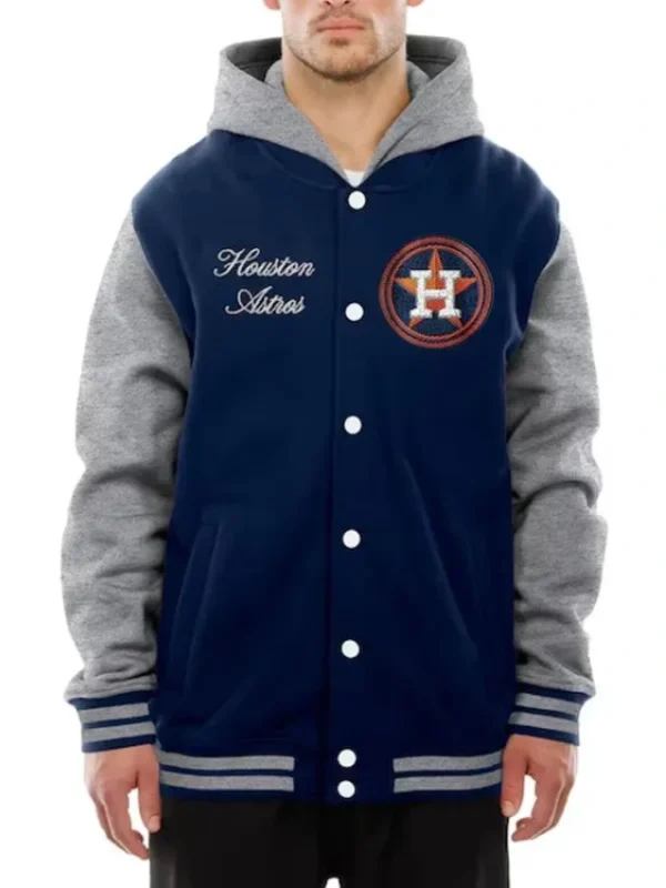 Throwback Prep Houston Astros Navy Hoodie Jacket