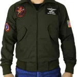 Tom Cruise Top Gun Maverick 2 Dark Green Bomber Jacket