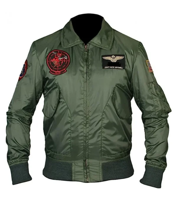 Tom Cruise Top Gun Maverick Green Jacket