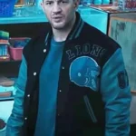 Tom Hardy Venom 2 Eddie Brock Blue Bomber Jacket
