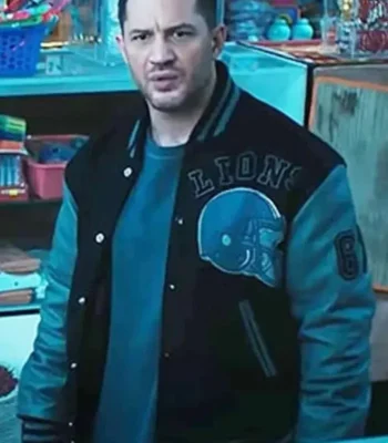 Tom Hardy Venom 2 Eddie Brock Blue Bomber Jacket