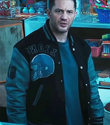 Tom Hardy Venom 2 Eddie Brock Blue Bomber Jacket