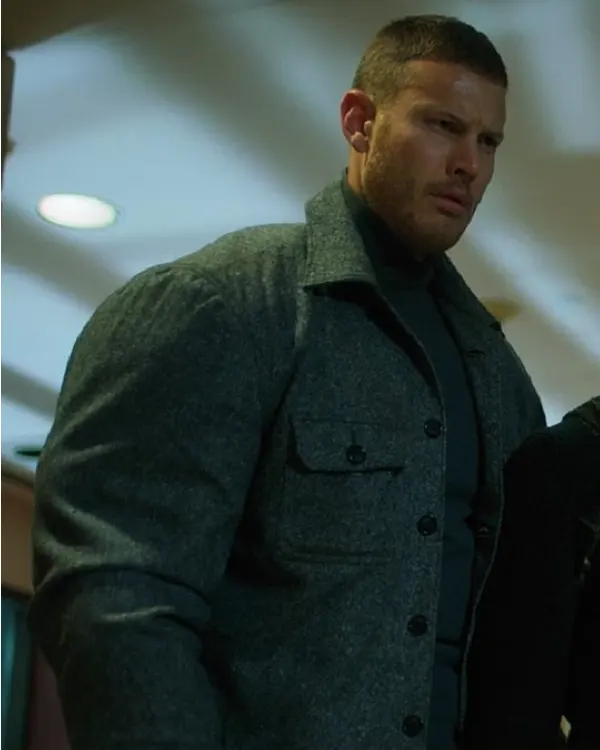 Tom Hopper The Umbrella Academy Grey Wool Jacket Tom Hopper The Umbrella Academy Grey Wool Jacket