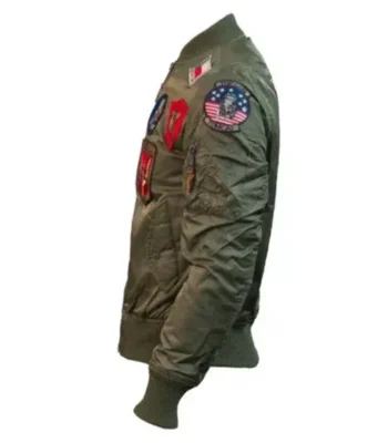 Top Gun Ma-1 Green Airforce Flight Patches Bomber Jacket