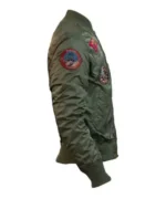 Top Gun Ma-1 Green Airforce Flight Patches Bomber Jacket