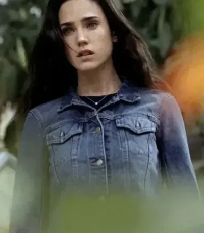 Top Gun Maverick Jennifer Connelly Blue Denim Trucker Jacket