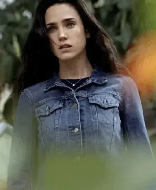 Top Gun Maverick Jennifer Connelly Blue Denim Trucker Jacket Top Gun Maverick Jennifer Connelly Blue Denim Trucker Jacket