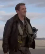 Top Gun Maverick Jon Hamm A2 Aviator Leather Sherpa Jacket