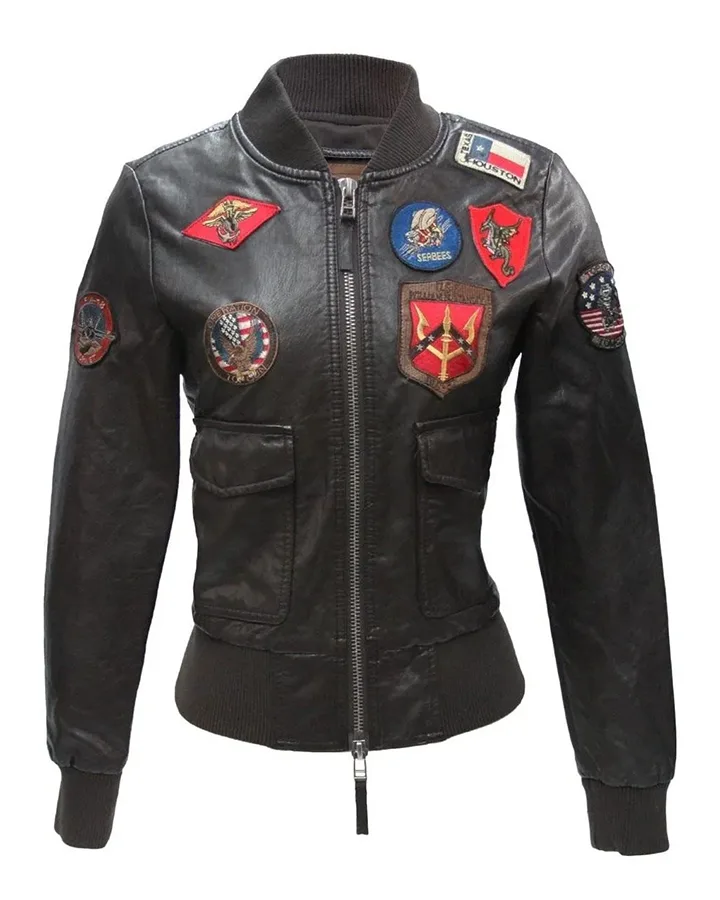 Top Gun Women’s Vegan Bomber Jacket Top Gun Women’s Vegan Bomber Jacket