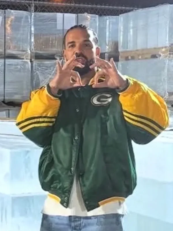 Drake Vintage Green and Yellow Bay Packers Starter Jacket