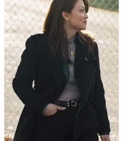 Tracker Reenie Greene Black Trench Coat