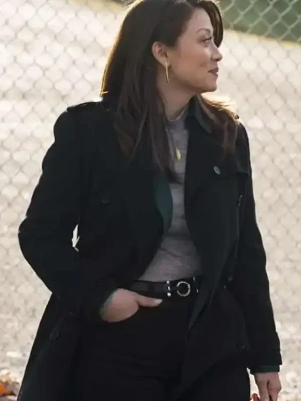 Tracker Reenie Greene Black Trench Coat