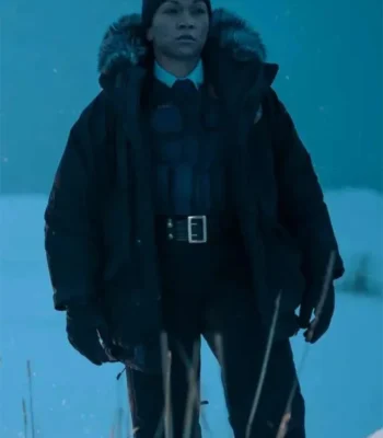 True Detective S04 Evangeline Navarro Black Parka Jacket