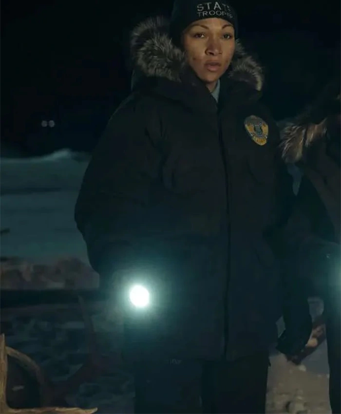 True Detective S04 Evangeline Navarro Black Parka Jacket True Detective S04 Evangeline Navarro Black Parka Jacket