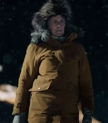 True Detective S04 Rose Aguineau Brown Fur Hooded Jacket